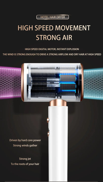 220V Hotel Wall Mounted Hair Dryer Hotel Non punching Negative Ion Hair Protection Cold and Hot Air High Power Hair Dryer