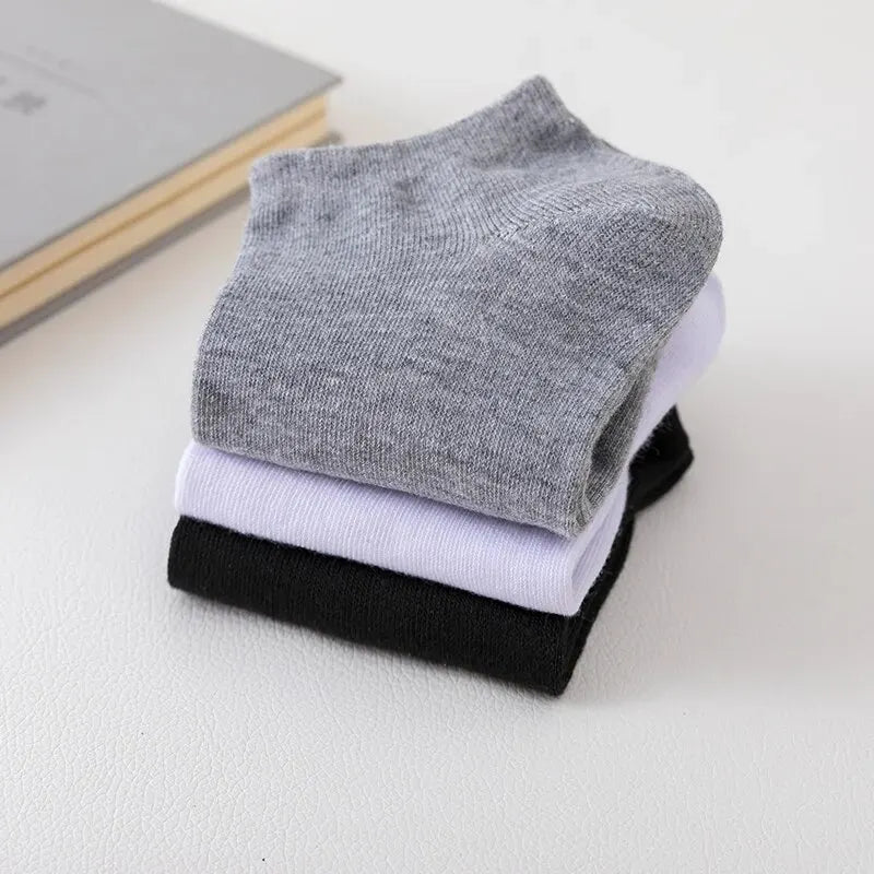 5 Pairs of Women's/men's Boat Socks Invisible Low Cut Anti Slip Summer No Show Ankle Socks Solid Color Casual Breathable.