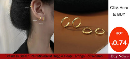 NEW IN 1 Piece Stainless Steel Mini Zircon Stud Earring Women Gold Color Helix Ear Studs Tragus Cartilage Piercing Jewelry.