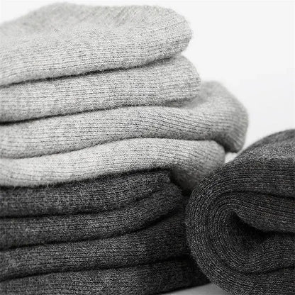 2Pairs/Men's Socks Super Thick Wool High Quality Merino Wool Socks Business Fall Winter Comfortable Mid-leg Socks Large Size Men.