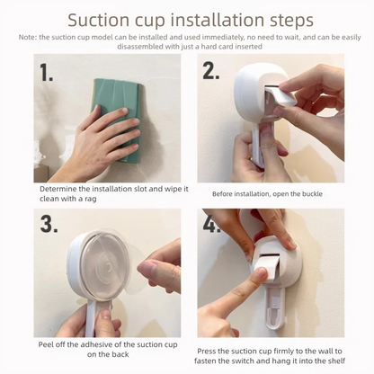 Halterung für Haartrockner, Aufbewahrungsregal mit Saugnapf, ohne Stanztoilette, Aufbewahrungsregal für das Badezimmer, Aufhänger für Haartrockner