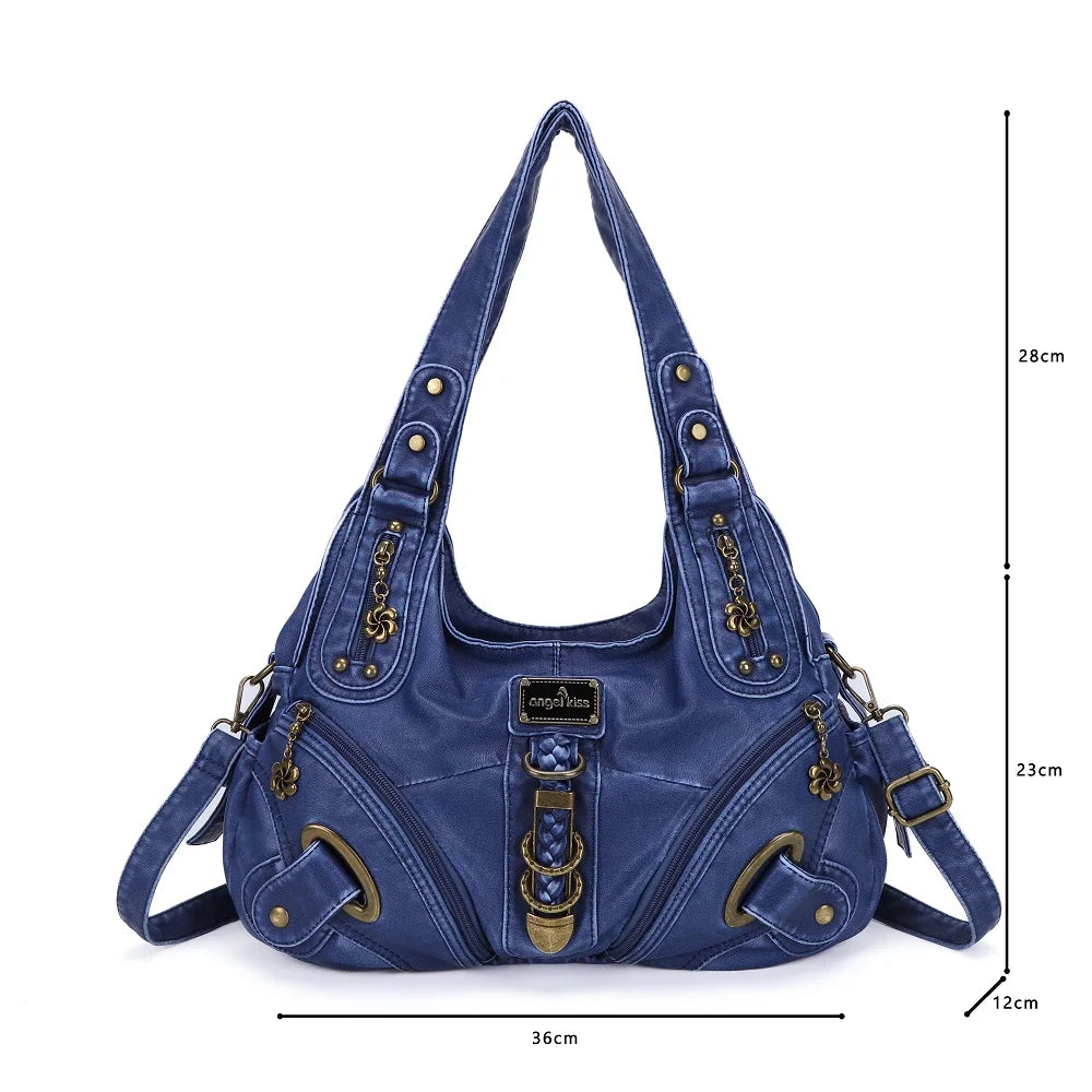 Women Handbags Leopard Bag Top-handle Handbag Fashion Satchel Dumpling Pack Shoulder Bag Tote Bag Hobos Large Purse