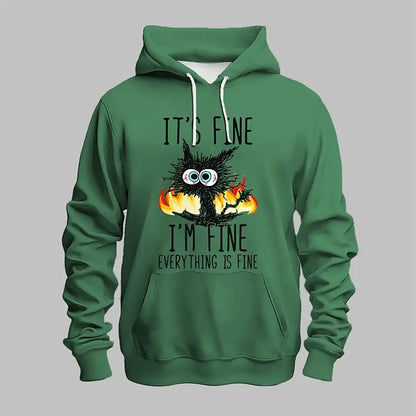 Funny 3D Animal Print Hoodies For Men Fashion Letter Pattern y2k Clothes Autumn and Winter Casual Sweatshirts Oversized Pullover.