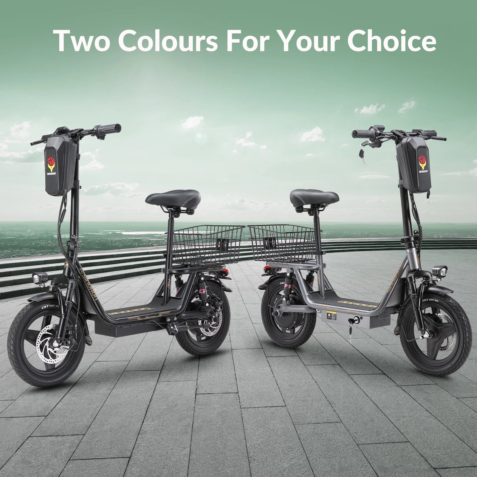 K14 Electric Scooter 500W Peak Motor, 14'' Tires,36V 15.6Ah Battery,32km/h Max Speed,50-60km Range,350W Rated Motor, Disc Brakes.