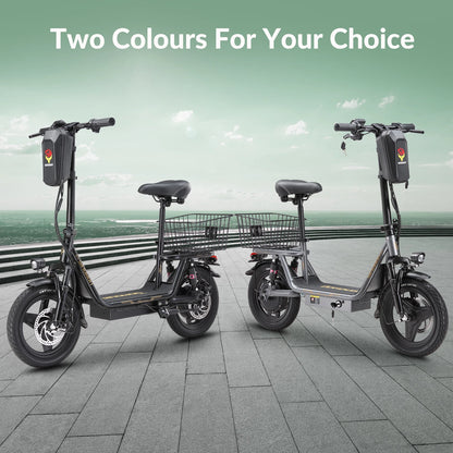 K14 Electric Scooter 500W Peak Motor, 14'' Tires,36V 15.6Ah Battery,32km/h Max Speed,50-60km Range,350W Rated Motor, Disc Brakes.