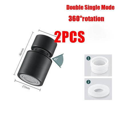 360°Universal Kitchen Faucet Anti-splash Aerator Bathroom Tap Rotatable Faucet 2 Mode Tap Nozzle Bubbler Kitchen Sink Faucet.