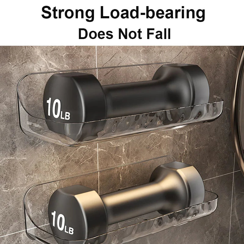 Acryli Badezimmerregal ohne Bohrer, Organizer für Dusche, Aufbewahrungsregal, Waschtisch, Kosmetik, Aufbewahrungsregal, Wandmontage, Toiletten- und Shampoo-Halter