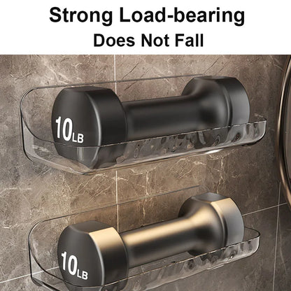 Acryli Badezimmerregal ohne Bohrer, Organizer für Dusche, Aufbewahrungsregal, Waschtisch, Kosmetik, Aufbewahrungsregal, Wandmontage, Toiletten- und Shampoo-Halter