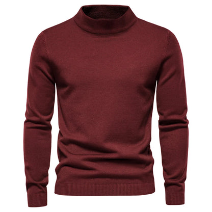 New Winter Turtleneck Thick Mens Sweaters Casual Turtle Neck Solid Color Quality Warm Slim Turtleneck Sweaters Pullover Men