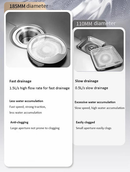 Japanese 3D Flat Large Single Slot Little millet grain Nano 304 Stainless Steel Kitchen Sink Wash Basin Dish Basin for Household