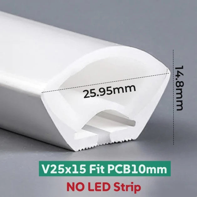 Round Flexible LED Neon Rope Lamp Silicone Tube 180/270/360° Tape Lamp Diffuser For WS2811 WS2815 Outdoor Decor Neon Strip Light