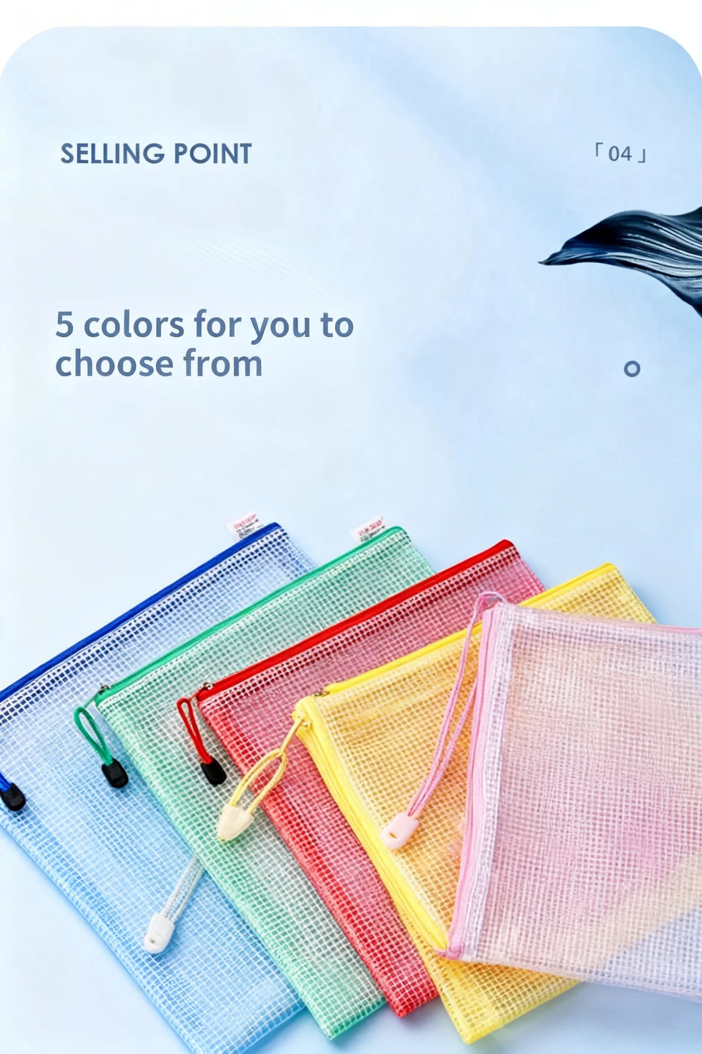 Zipper Documents Bag A4/A5 Plastic Folders A3 Transparent Waterproo File Organize Storage Bag School Office Stationery Supplies.