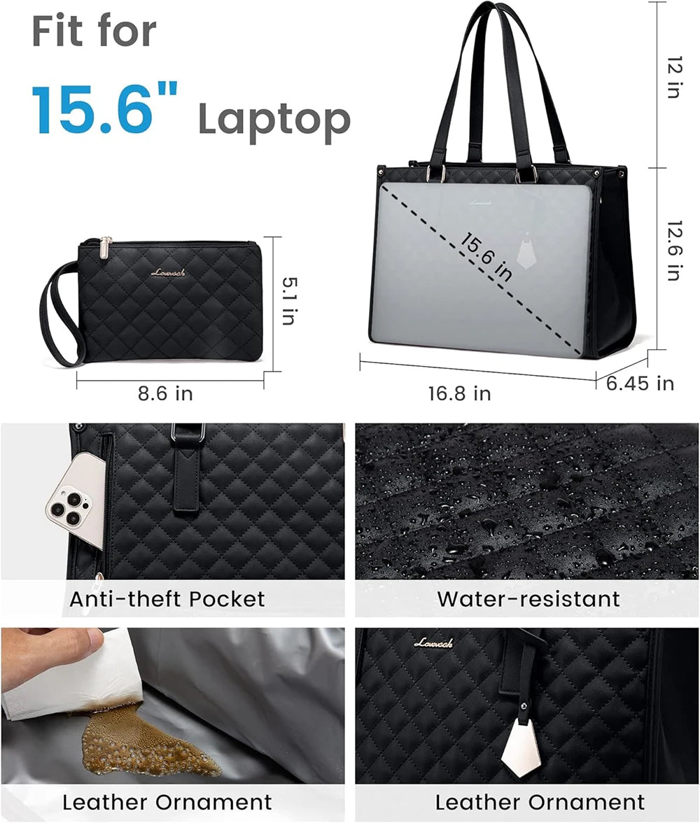 2-in-1-Lunch-Tragetasche für Damen, Schulter-Laptoptasche, großes Fassungsvermögen, mit isoliertem Fach, multifunktionale Picknicktasche für den Außenbereich.