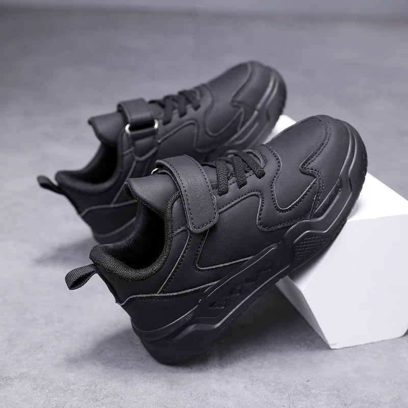 Black Kids Shoes Boys School Sneaker 4 To 12 Years Daily Walking Casual Sneaker Children Sports Shoes for Boy.