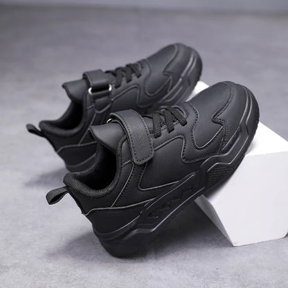 Black Kids Shoes Boys School Sneaker 4 To 12 Years Daily Walking Casual Sneaker Children Sports Shoes for Boy.