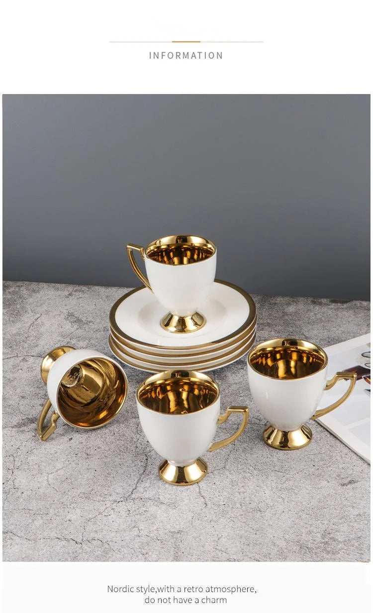 2pcs/set Turkish Coffee Cups Set Of 2 Ceramics Cup Of Coffee Creative Gifts Relief Teacup And Saucer Set Retro 90ml Gobelet.