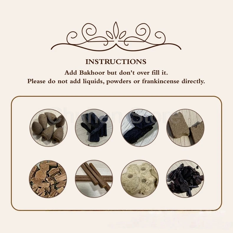 ChuHan Arabic Electric Aroma Diffuser Comb And Car Incense Burner 2 in 1 Rechargeable Portable USB Type C Environment Aromatizer