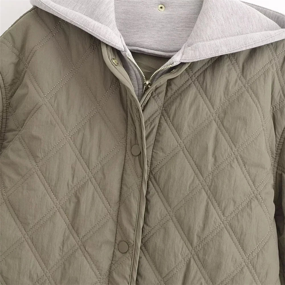 Unizera 2024 Herbst/Winter neues Produkt Mode lässig Damen Rundhals ausschnitt lose Langarm Kapuzen jacke Top.