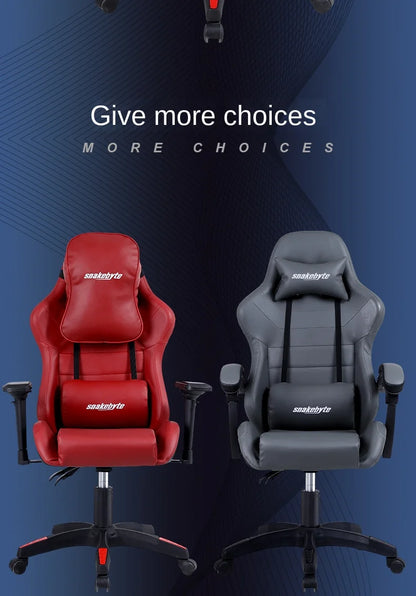 Rosa gaming stuhl für mädchen computer stuhl höhe einstellbar komfortable bürostuhl mit kopfstütze lenden kissen Swivel Stuhl