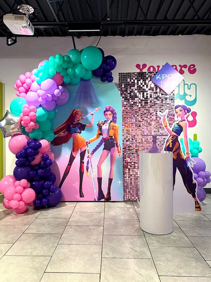 Kpop Dämonenjäger Themen Mädchen Geburtstag Luftballons Dekoration Anzahl Ballon Partyzubehör Babyparty Film Halloween Ballon