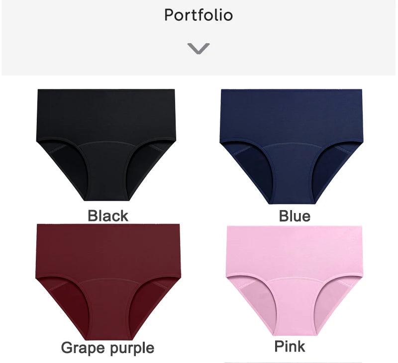 Women's Menstrual Panties High Waisted 5-layer Physiological Periods Pants Ultra Intimates Female Underwear Breathable Lingerie