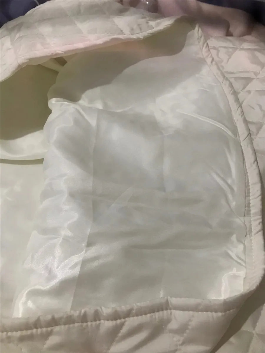 Autumn Winter Cotton Quilted Skirt Warm Womens A-line Faldas Vintage Thicken High Waist Saias Korean Fashion Knee-length Skirts.