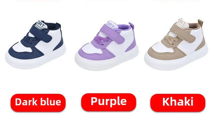 Fashion Kids Sneakers Spring Autumn High Top Breathable Casual Shoes Girls Non-slip Board Shoes Boys Outdoors Basketball Shoes.