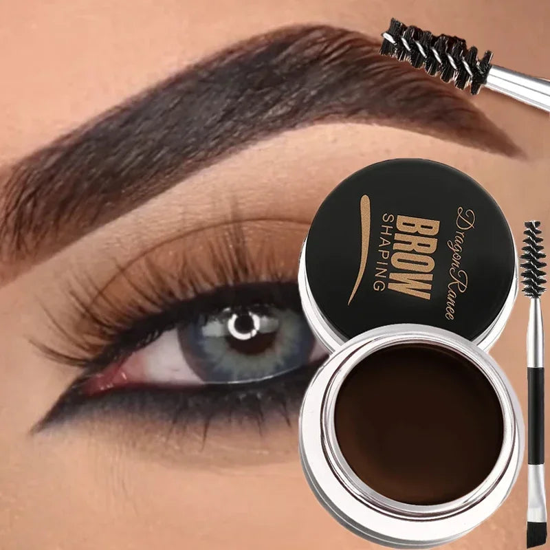 Matte Brown Black Wild Eyebrow Cream 3D Natural Tint Eyebrow Enhancers Gel Wax Waterproof Lasting Eye Makeup Cosmetic Tools.