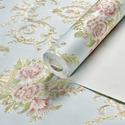 Blumentapete, selbstklebend, warm, für Mädchen, Schlafzimmer, 3D-Verdickung, Wanddekoration, Aufkleber, Wohnzimmer, Restaurant, Sofa, Hintergrund