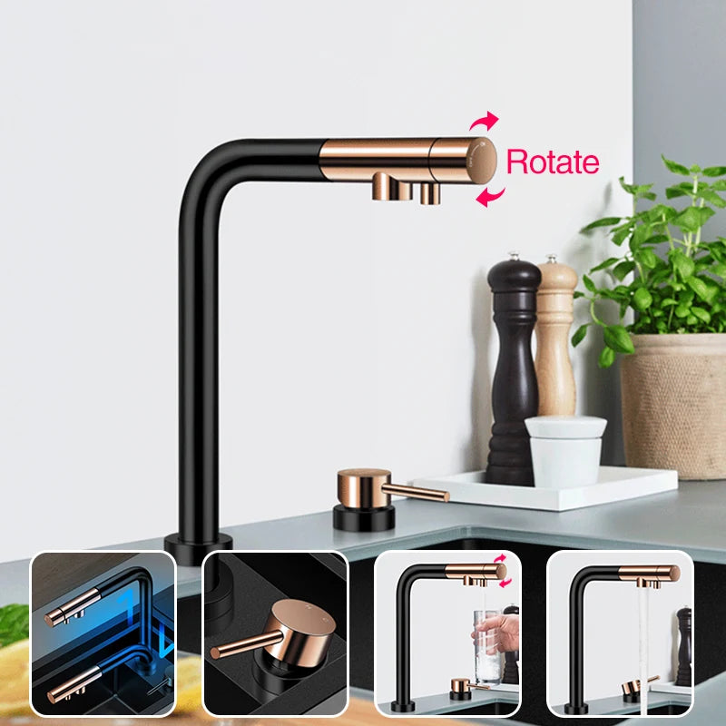 Nanometer Black Hidden Cup Rinser Bar kitchen Sink SUS 304 Stainless Steel Handmade Cup Washer Bar kitchen Sinks With Trash Can