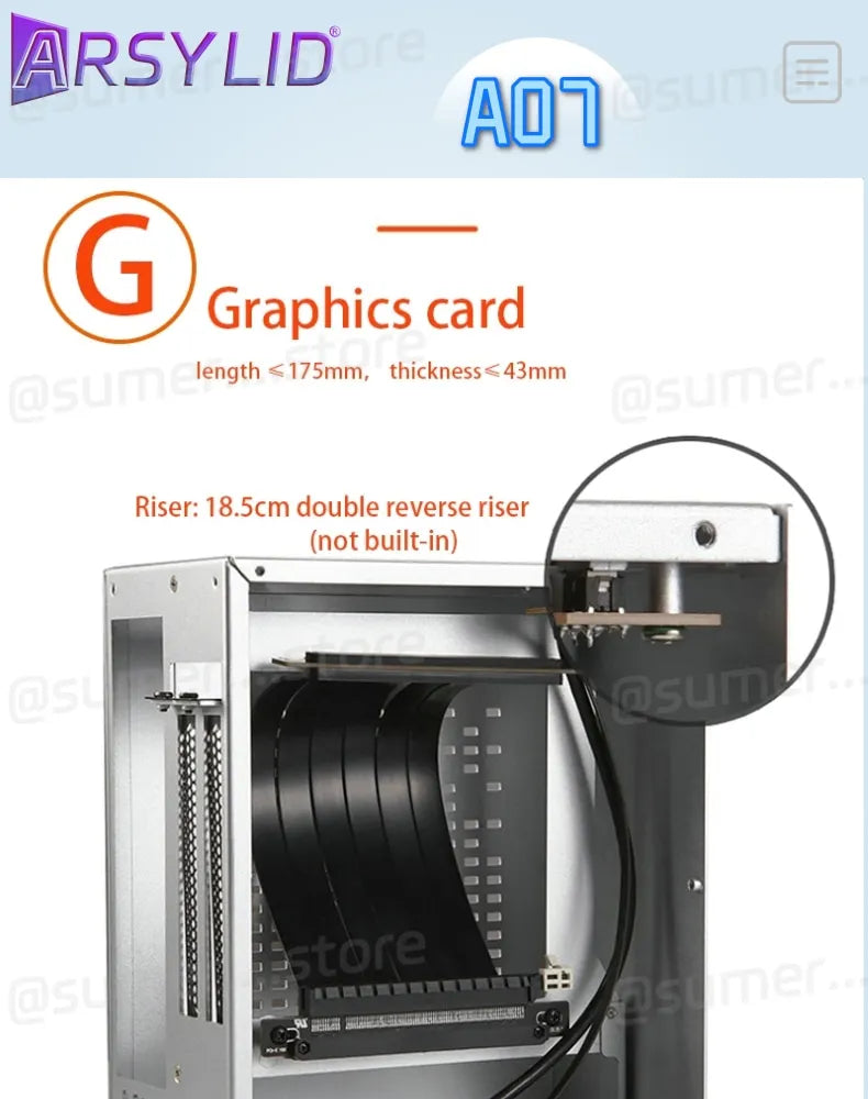 All Aluminum 2.0mm HTPC Mini ITX A4 Chassis Game Computer Support Graphics Card RTX2070 I5 Discrete Display Case K39 A07 A39.