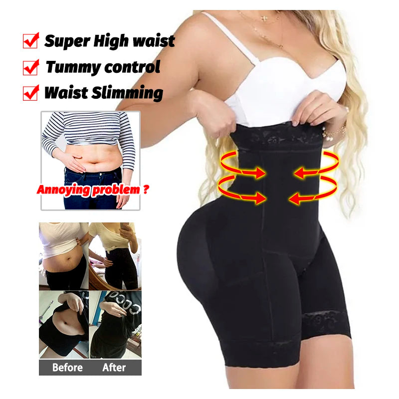 High Waist Body Shaper Panties Seamless Butt Lifter Compression Fajas Reducing Girdles Slimming Corset Shapewear Women Underwear.