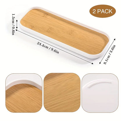 1pcs/2 Pcs Vanity Trays Bathroom Counter Trays, Multi Use Bathroom Trays for Perfume Candle Jewelry Home Decor.