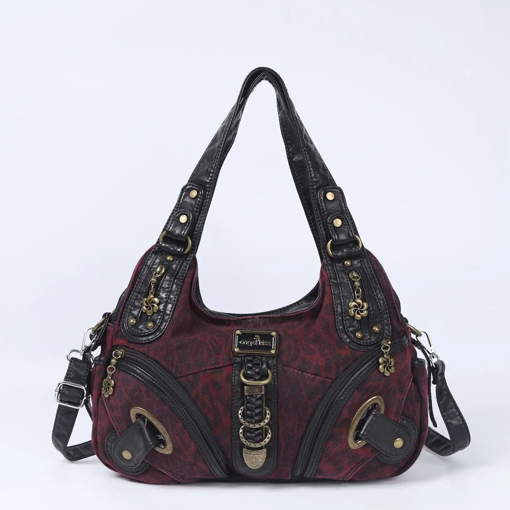 Angelkiss Women Handbags Leopard Shoulder Bag Top-handle Handbag Fashion Satchel Dumpling Shoulder Bag Tote Hobos Large Purse.