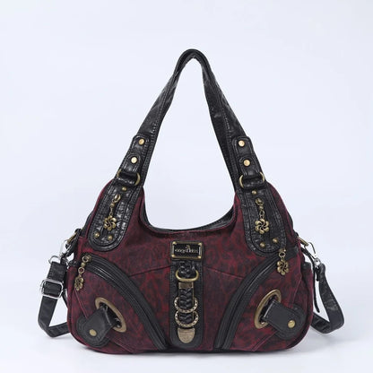 Angelkiss Women Handbags Leopard Shoulder Bag Top-handle Handbag Fashion Satchel Dumpling Shoulder Bag Tote Hobos Large Purse.