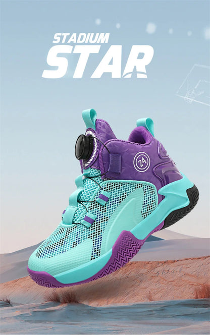 Kids Basketball Shoes Boys Sneakers Non-slip Child Trainer Basket Shoes Outdoor Children Sport Shoes.