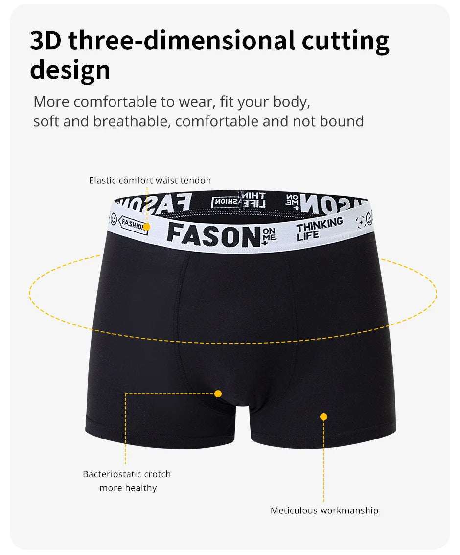 4/10-teilige Herren-Boxershorts für vier Jahreszeiten, Schwarz, modisch, lässig, Basic, vielseitig, Unterwäsche, Übergröße, Jugend-Sport-Basisshorts