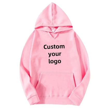 Customized hooded shirt for men and women, featuring photos and logos of your design. High end gifts in EU sizes.