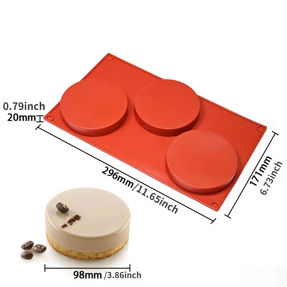 Cylinder Shaped Silicone Mold Soap Mold Chocolate Cookie Covered Sandwich Tool DIY Jelly Pudding Candy Kitchen Cake Baking Pan.