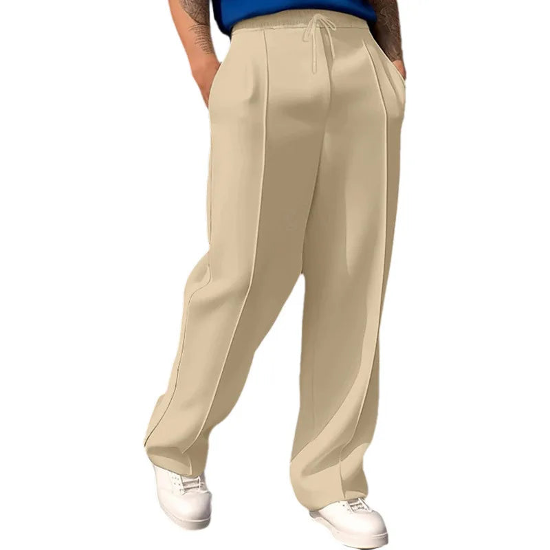 Cross-border spring and autumn thin men's sports and leisure drawstring loose jogging trend trousers sweatpants