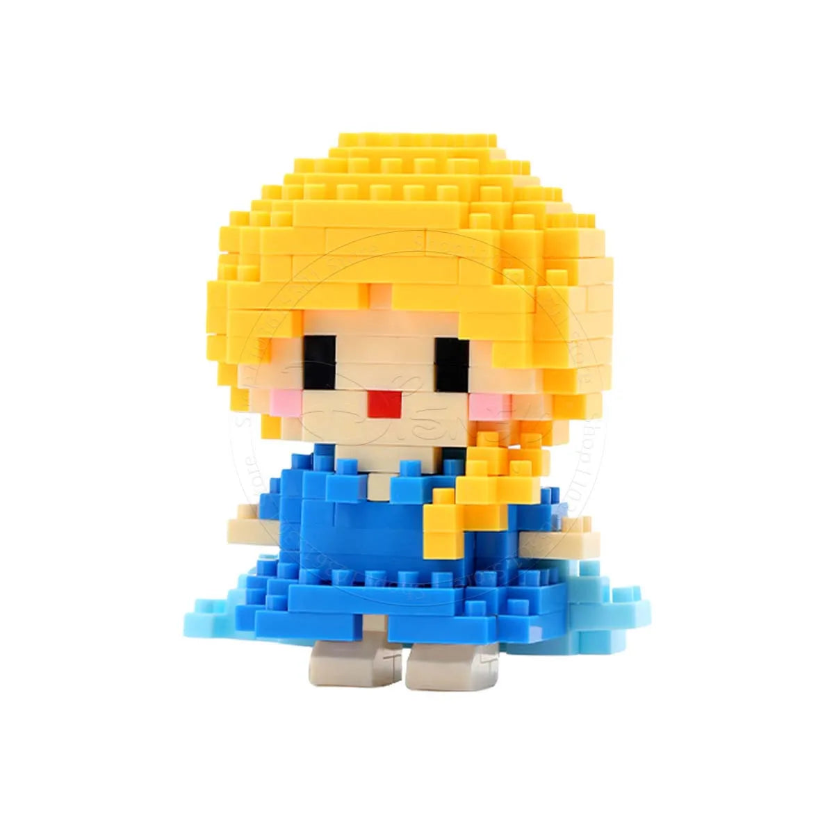 Stitch Disney Princess Elsa LinaBell Building Blocks Mickey Mouse Duck Mini Action Figures Blocks Assemble Toys Brick Kids Gifts