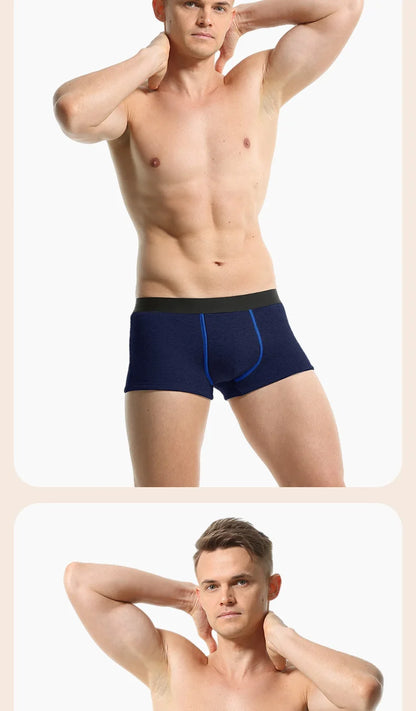 3er-Pack warme Unterwäsche für Herren, Samt und verdickt, Herren-Boxershorts, kältebeständige Shorts für Herbst und Winter, Sport für Jungen