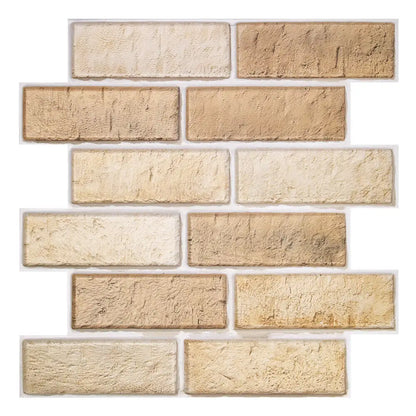 1/10pcs 3D Wall Sticker Self-adhesive Faux Brick Wall Panel Peel and Stick Tile Backsplash for Kitchen Bathroom Tile Sticker