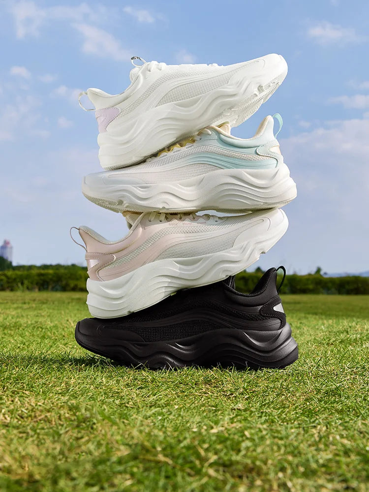 361 Degrees New Women Running RacingShock Absorbing Wear Casual All-Match Resistant Trendy Thick Bottom Female Sneaker 682412245.