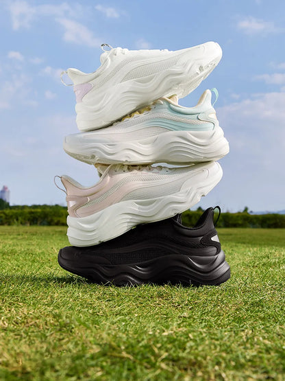 361 Degrees New Women Running RacingShock Absorbing Wear Casual All-Match Resistant Trendy Thick Bottom Female Sneaker 682412245.