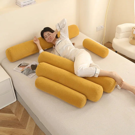 Body Pillow Pregnancy Pillows Chin Lumbar and Leg Support Stomach and Back Sleepers Adjustable Bendable Roll Pillow for Sleeping.