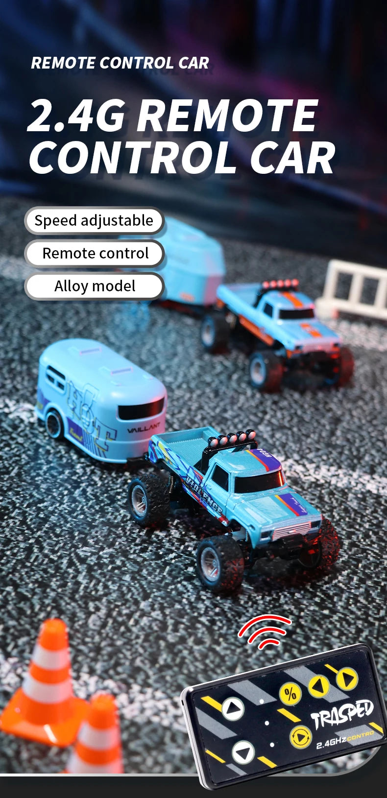 RC 1/64 Speed Mini Off-Road Climbing Car Alloy Cool Appearance Light Shock Absorption With LED Light Toy For Children's Gift.