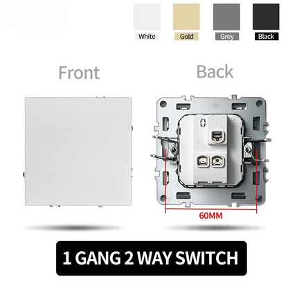 80 mm Typ Rahmen Steckdose 1/2-Wege-Wandknopfschalter USB Typ-C-Anschlüsse Steckdose EU-Standard für Deutschland DIY Teil freie Kombination.