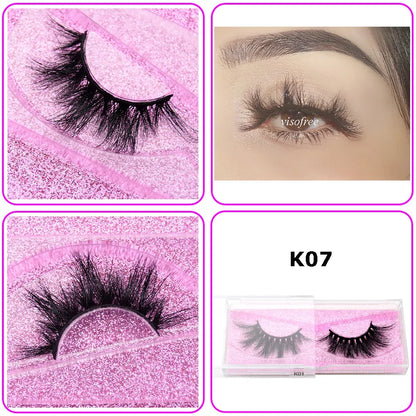Visofree Eyelashes 3D Mink Lashes High Volume Handmade Mink False Eyelashes Thick Full Strip Lashes Cruelty Free cilios posticos.