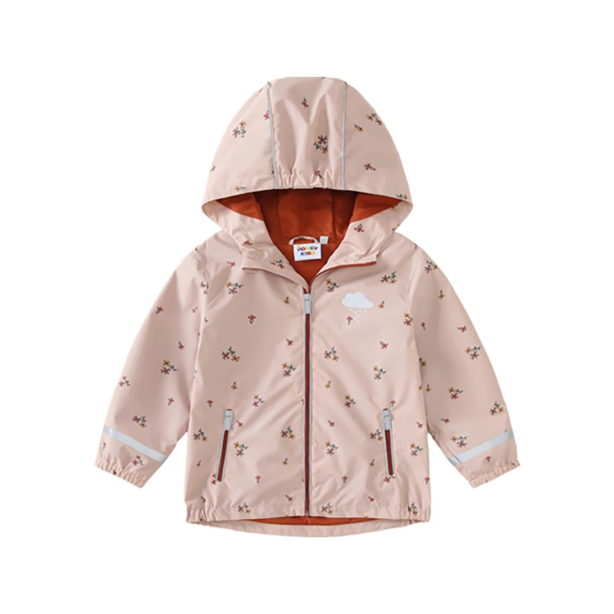 HONEYKING Children's Clothing Sets Raincoat Suit Baby Waterproof Overalls Pants Girls Jumpsuit For Kids Jacket And Trousers Set.